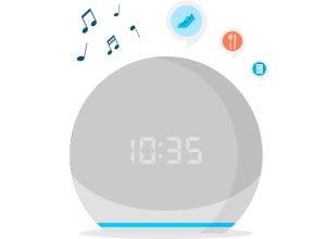 اسپیکر هوشمند با ساعت و الکسا Smart speaker with clock and Alexa echo dot