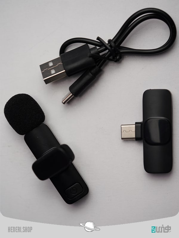 میکروفون بی سیم k8 با قابلیت پخش زنده برای اندروید K8 Wireless Microphone Portable Mini Mic for Android Phone live broadcast