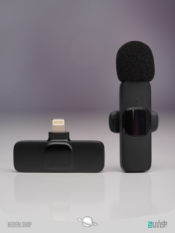 میکروفون بی سیم k9 با قابلیت پخش زنده برای آیفون لایتنینگ K9 Wireless Microphone for Apple Lightning live broadcast