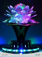 رقص نور طرح گل با رنگ های کامل led full color rotating lamp