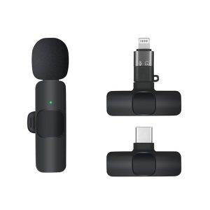 میکروفون 2 در 1 بی سیم k8 با پخش زنده اندروید و آیفون k8 wireless microphone with live streaming 2 in 1 android