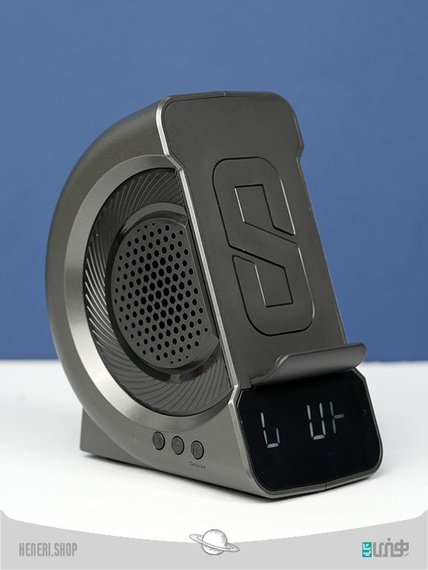 اسپیکر و ساعت رومیزی WD-200 با قابلیت وایرلس شارژ WD-200 speaker and desk clock with wireless charging capability