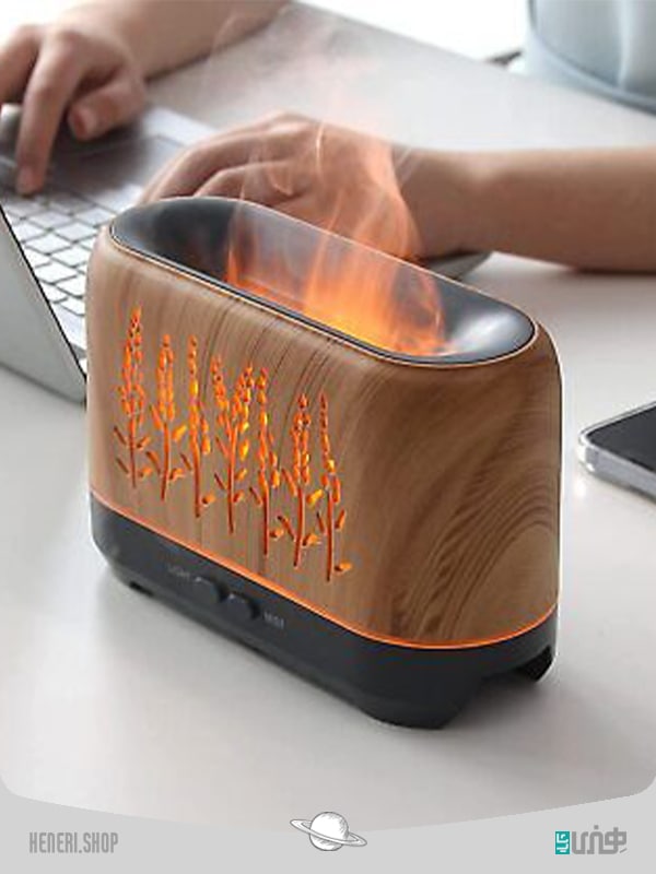 رطوبت ساز و خوشبو کننده محیط با نور شعله Humidifier and air freshener with flame light