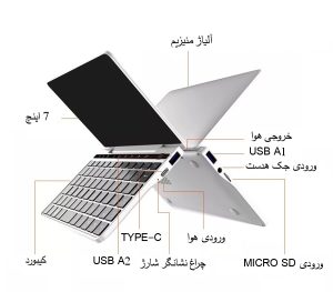 مینی لپ تاپ جیبی در اندازه موبایل