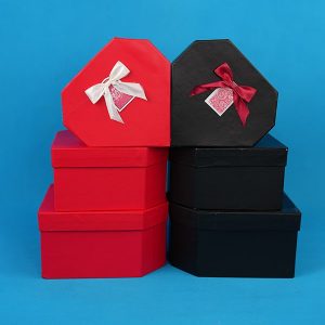 جعبه هدیه طرح الماس مشکی (3 سایز) Black diamond design gift box