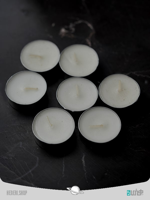 شمع وارمر دایره ای سفید White circular warmer candle