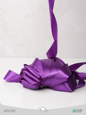 ربان ساتن پهن بنفش Wide purple satin ribbon