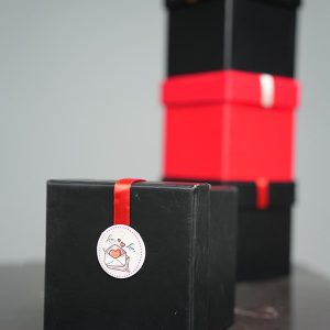 جعبه هدیه مکعبی مشکی (2 سایز)Black cube gift box