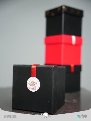 جعبه هدیه مکعبی مشکی (2 سایز)Black cube gift box