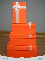 جعبه هدیه مستطیلی نارنجی(4 سایز) Orange rectangular gift box