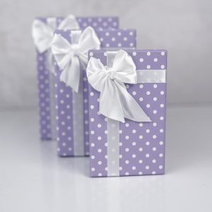 جعبه کادویی مستطیلی یاسی (3 سایز)Lilac rectangular gift box