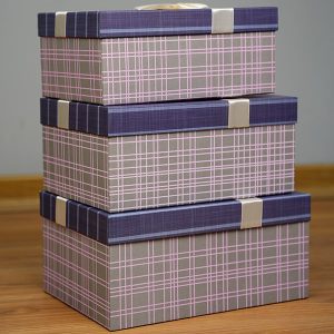 جعبه هدیه مستطیلی راه راه (3 سایز) Rectangular corrugated gift box