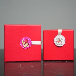 جعبه هدیه مکعبی قرمز (2 سایز) Red cube gift box