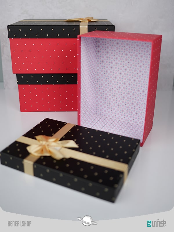 باکس هدیه مستطیلی 3 تکه 3-piece rectangular gift box