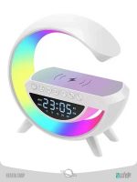 اسپیکر و ساعت وایرلس شارژ RGB دار Speaker and wireless clock with RGB charge
